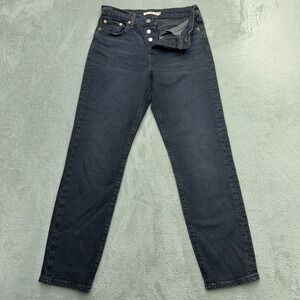 Levi's Premium Jeans Womens 26 Gray Wedgie Straight High Rise Button Fly Denim